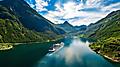 Anthem of the Seas Sailing through Mountains, Norway