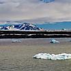 Multiple Pieces of Ice Floating through the Sea, Arctic Circle