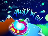 Colorful Fantasy Land depicted in poster for the Away We Go Cruise Show by Royal Caribbean