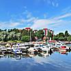 Beautiful harbor of the town of Kotka, Finland