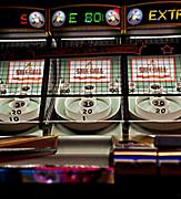 Close-Up the Skee Ball on the Boardwalk Arcade