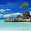 Willy's rock on the beach on Boracay Island, Philippines