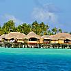 Bungalows at raiatea Island, French Polynesia