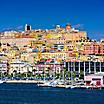 Coastal view of the city of Cagliari in Sardinia