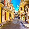 Street view of Pirgi, a village in Chios, Greece