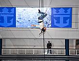 Girl Trapeze at the Circus School 