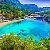 Paleokastritsa Beach in Corfu, Greece