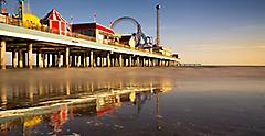 Pleasure Pier Sunrise, Galveston, Texas