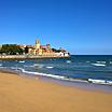 San Lorenzo beach in Gijon, Spain