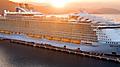 Harmony of the Seas Docked on an Eastern Caribbean Pier 