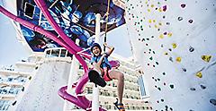 Harmony, Girl Coming Off Rock Climbing Wall