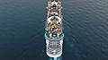 Independence Cruise Ship Aerial View Straight Shot Drone