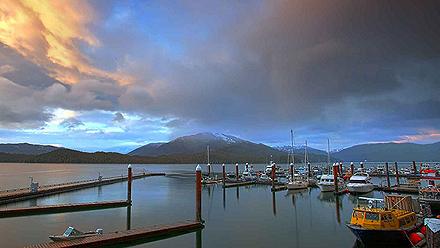 Boat Marina During Sunset, Inside Passage, British Columbia