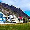 Isafjordur, Iceland, Tungata square