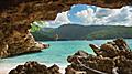 Labadee Haiti Man Cliff Diving off a Cave Rock