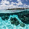 Clear blue water off the coast of Mare, New Caledonia