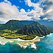 Panoramic view of the  Napali Coast, Hawaii