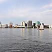 Norfolk city skyline and Elizabeth River, Virginia, USA