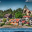 Buildings on the coast of Oslo, Norway