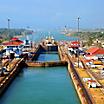 The second lock of the Panama Canal from the Pacific Ocean