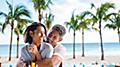 Coco Beach Club Couple Embracing by the Bar, Perfect Day at Coco Cay