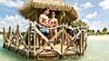 Perfect Day Coco Cay Floating Bar Couple Enjoying Cocktails