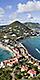 Aerial view of the Great Salt Pond, Philipsburg, St. Maarten