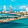 Port of Miami Skyline View of South Beach and Star Island