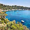 Boats anchored in a bay in Toulon, France