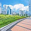 A walking path in the Shenzhen, China town square