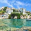 Skiathos Old Port with a Blue Sky, Skiathos, Greece