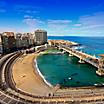 Stanly Bridge Harbor Aerial, Alexandria City, Egypt