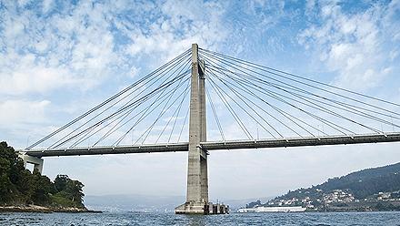 The Rande Bridge over the Vigo River in Spain