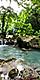 Waterfall streams in a botanical garden., Jamaica